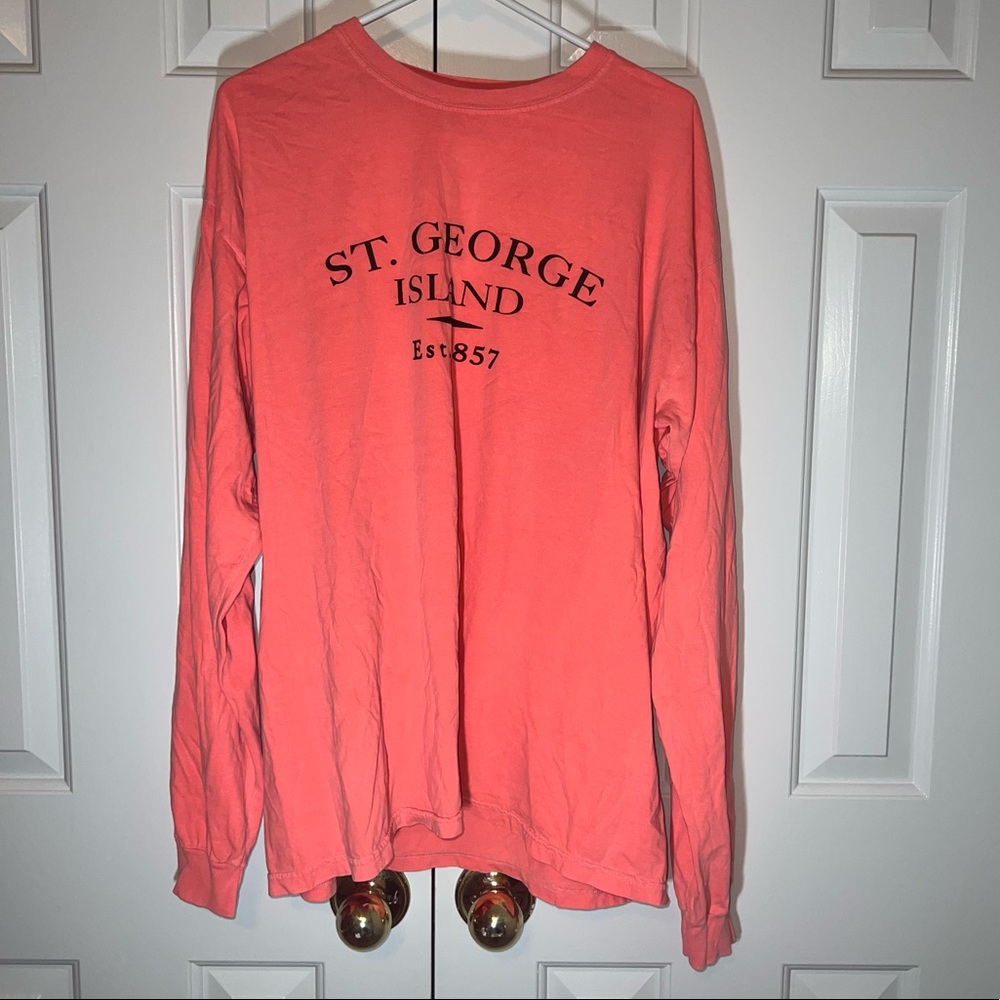 Comfort Colors St. George Island Crewneck Longsleeve Tee, Size XL, 100% cotton!